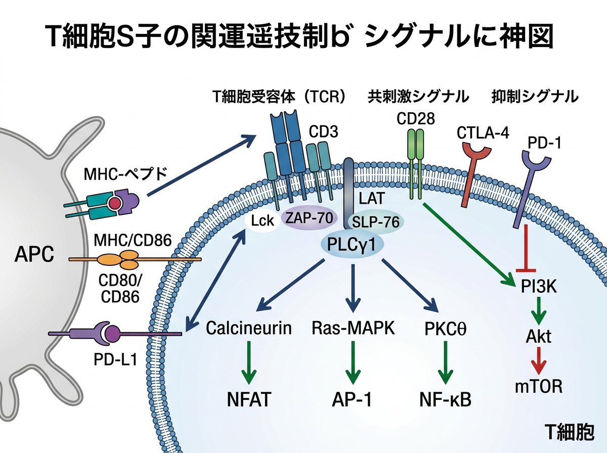 Tリンパ球の活性化を制御するシグナル伝達経路