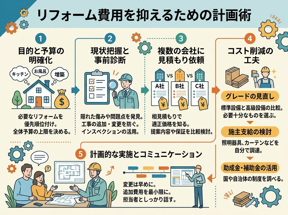 リフォーム費用を抑えるための計画術