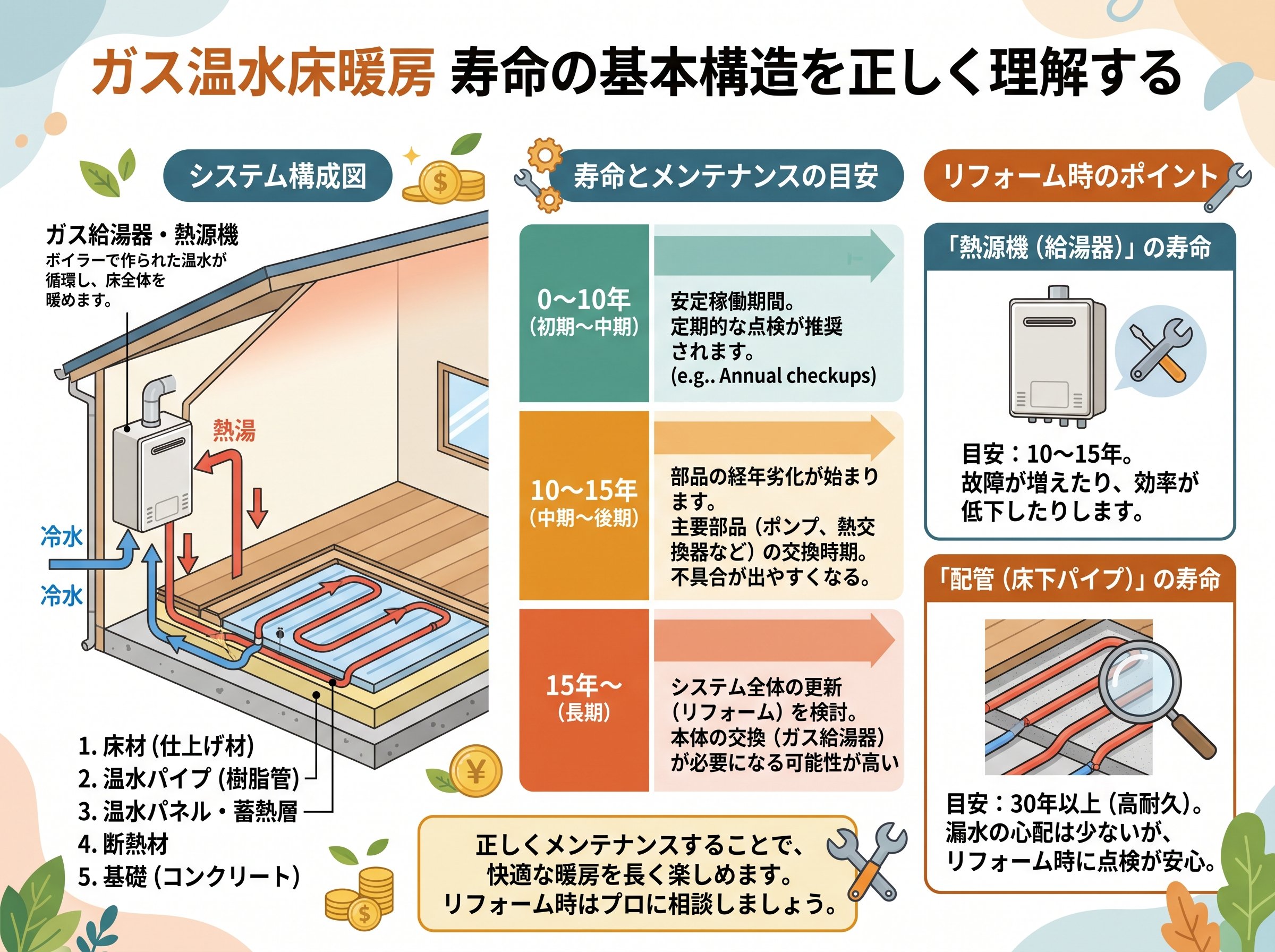 ガス温水床暖房 寿命の基本構造を正しく理解する