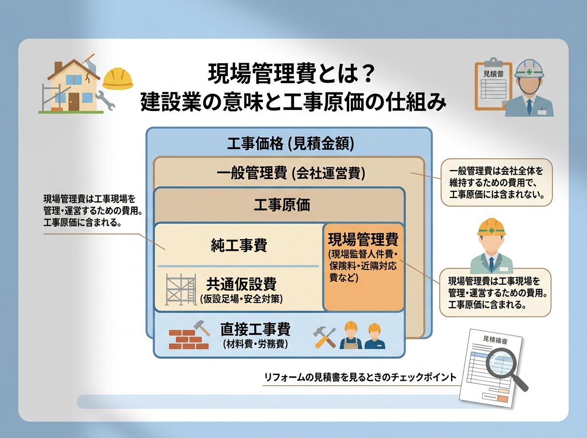 現場管理費とは 建設業の意味と工事原価