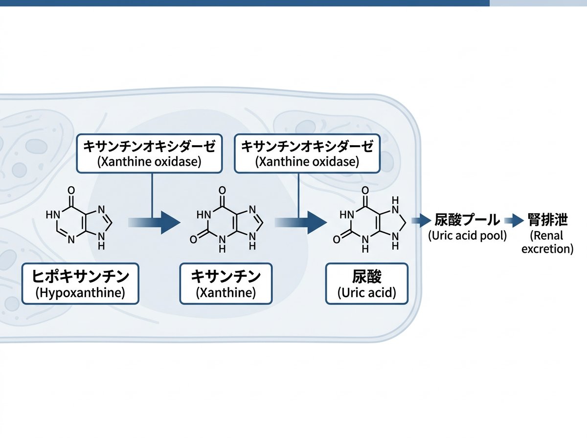ヒポキサンチンと尿酸代謝の仕組み