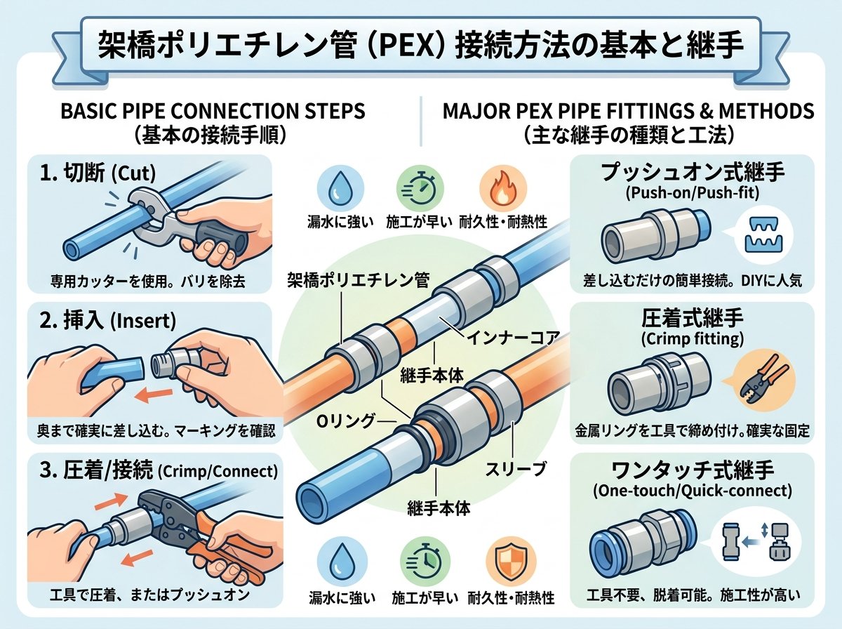 架橋ポリエチレン管接続 方法の基本と継手