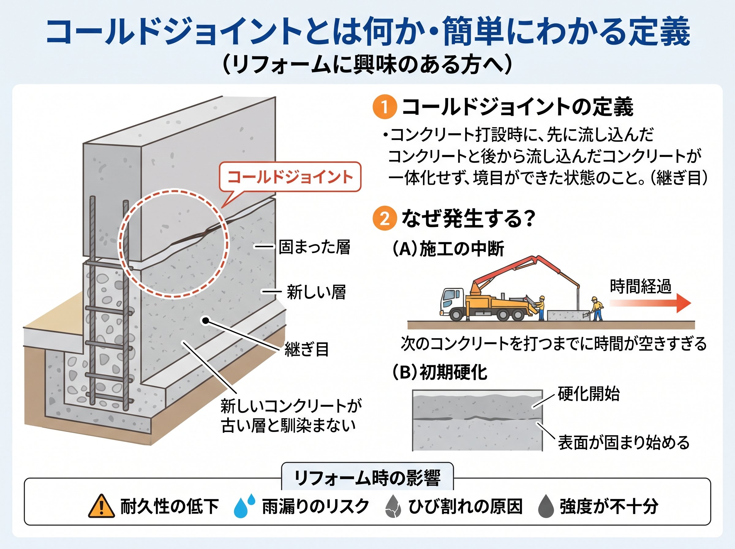 コールドジョイントとは何か・簡単にわかる定義