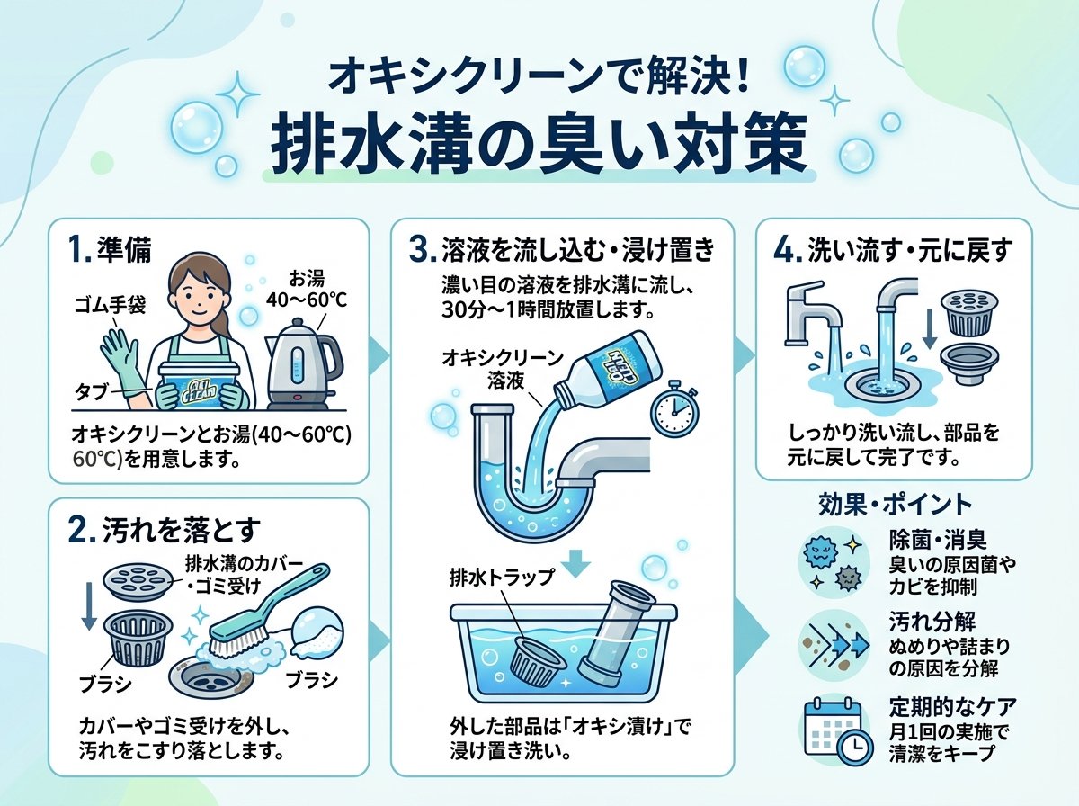 オキシクリーン 排水溝の臭い対策