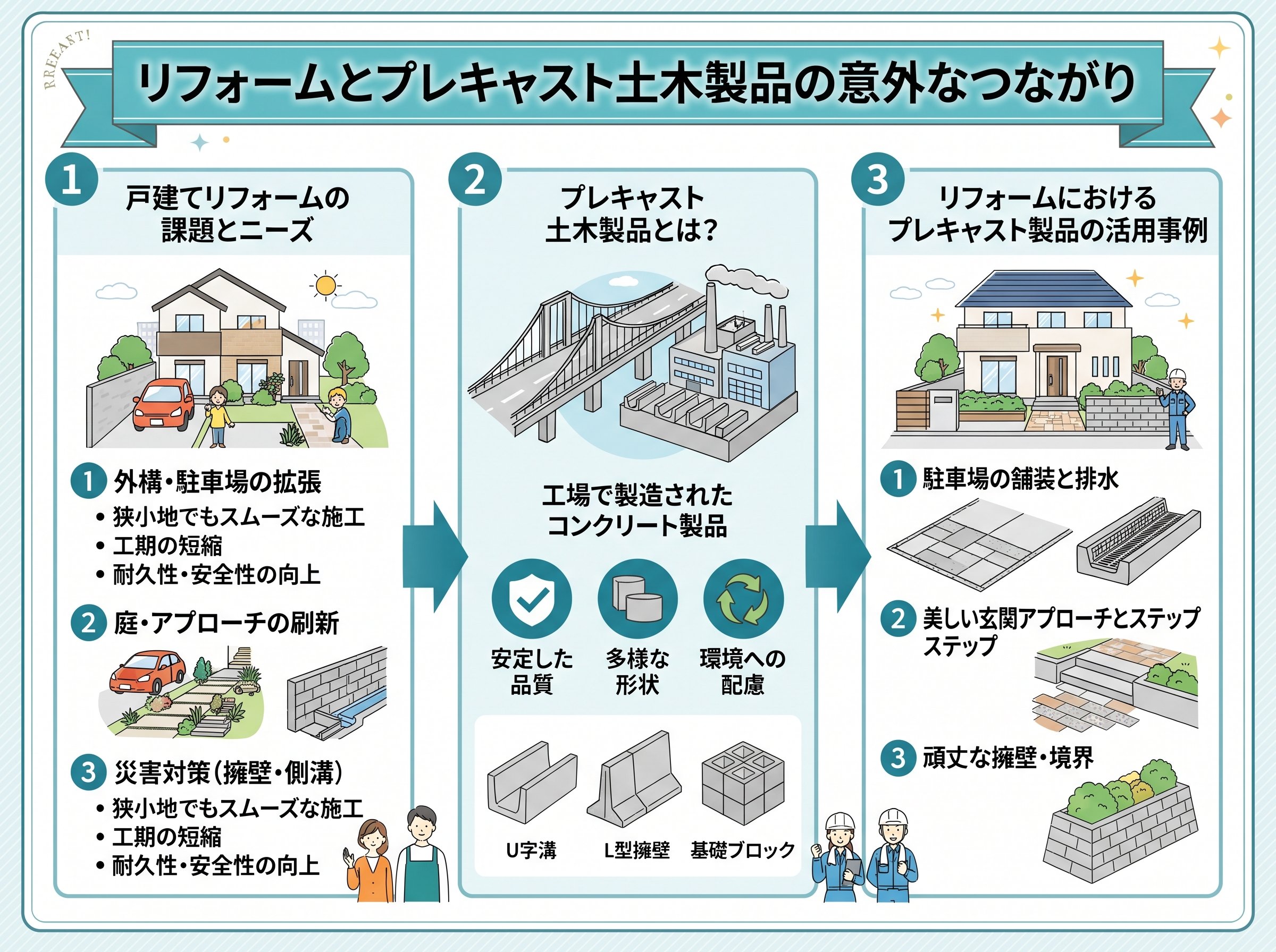 リフォームとプレキャスト土木製品の意外なつながり