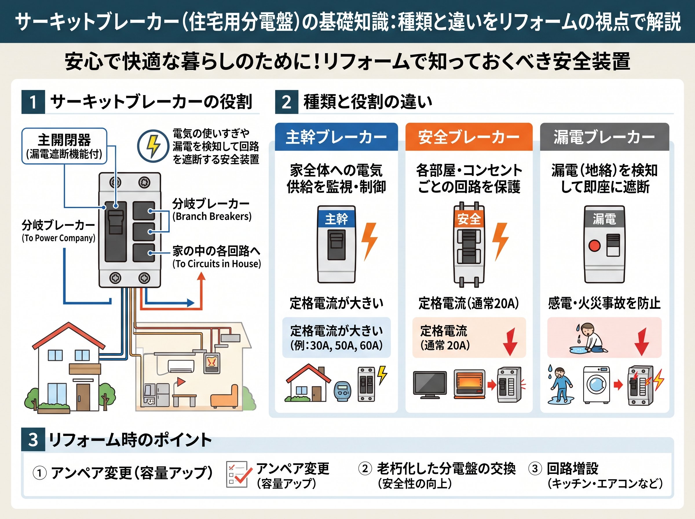 サーキットブレーカーとは電気で見る種類と違い
