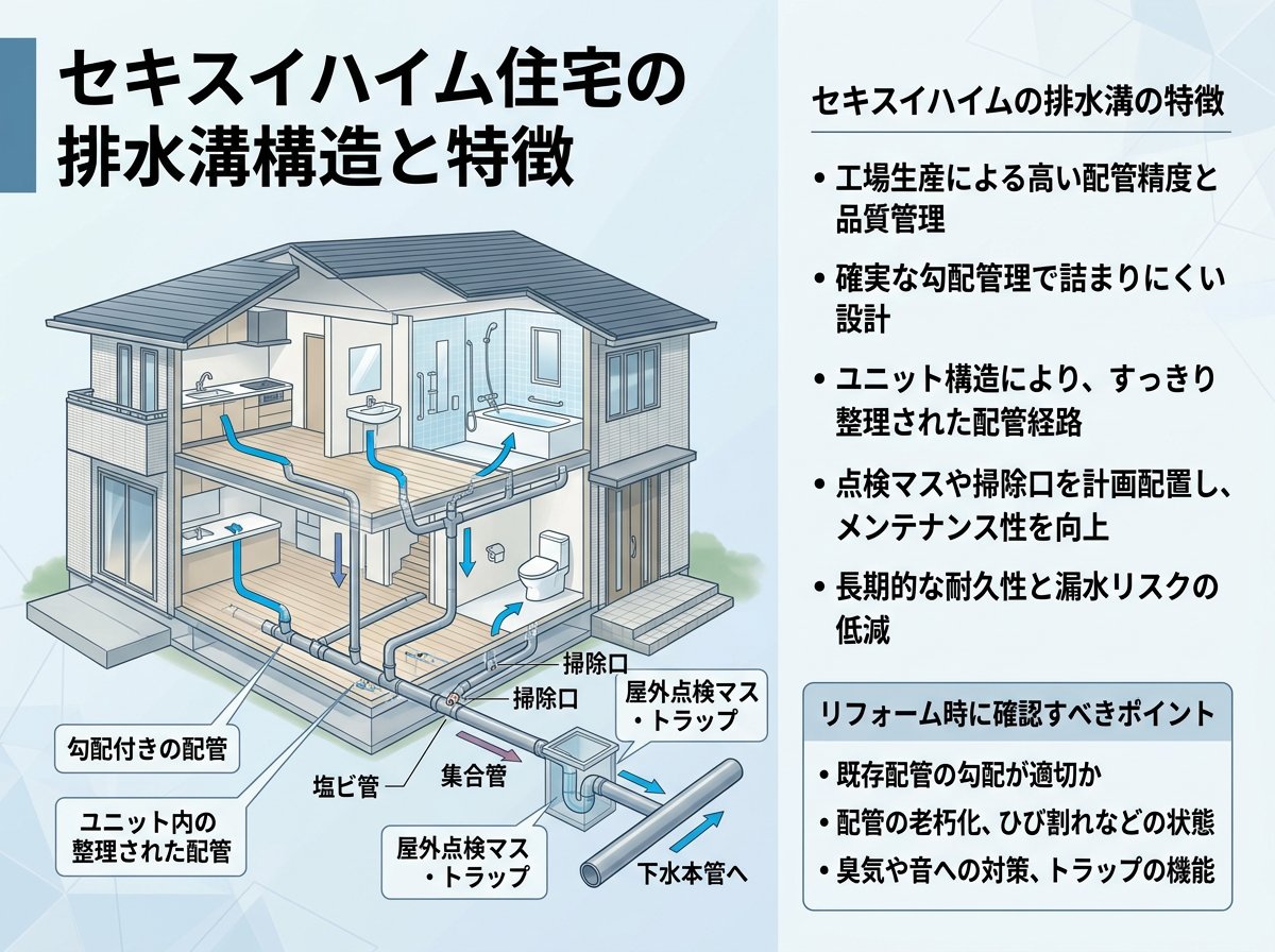 セキスイハイムの排水溝構造と特徴