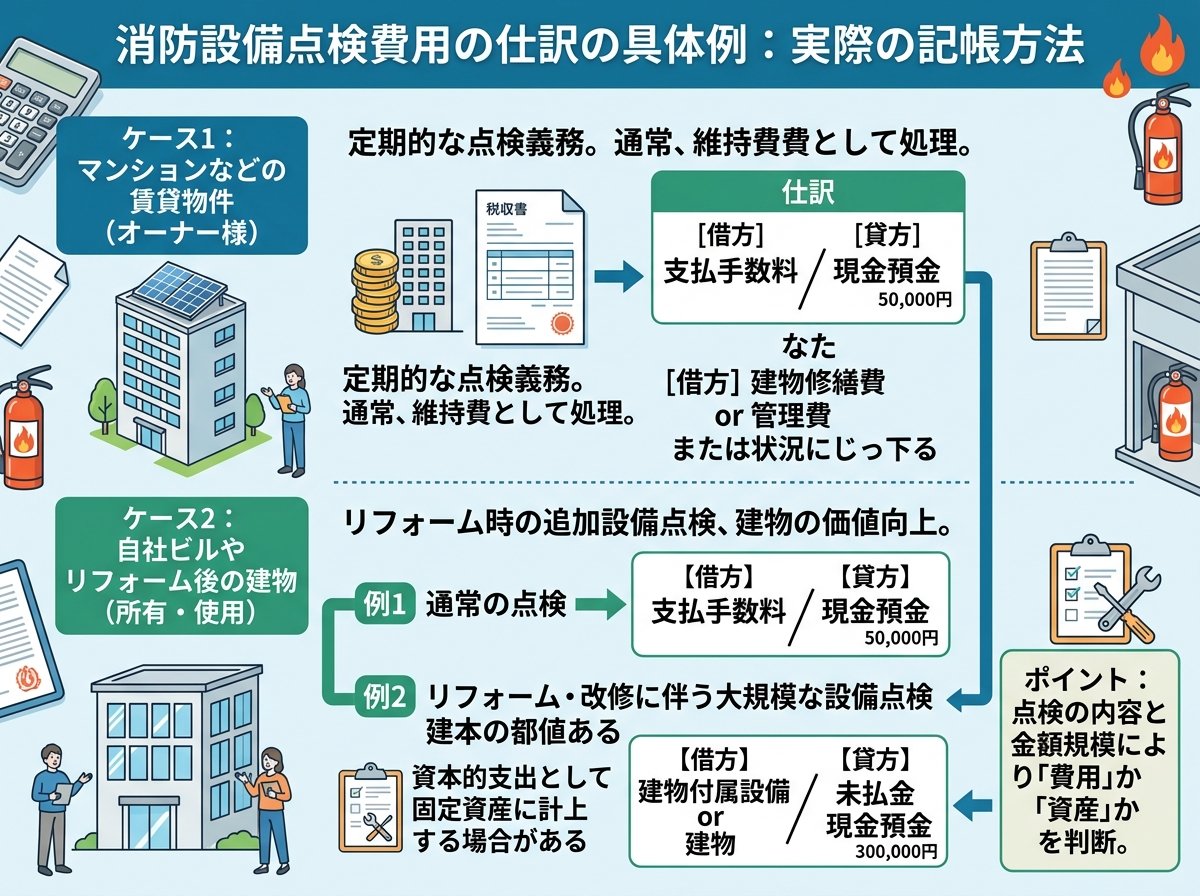 消防設備点検費用の仕訳の具体例:実際の記帳方法