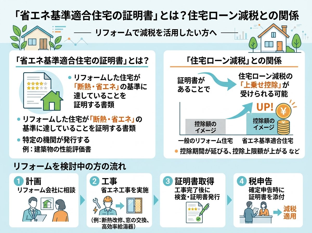 省エネ基準適合住宅の証明書とは何か・住宅ローン減税との関係