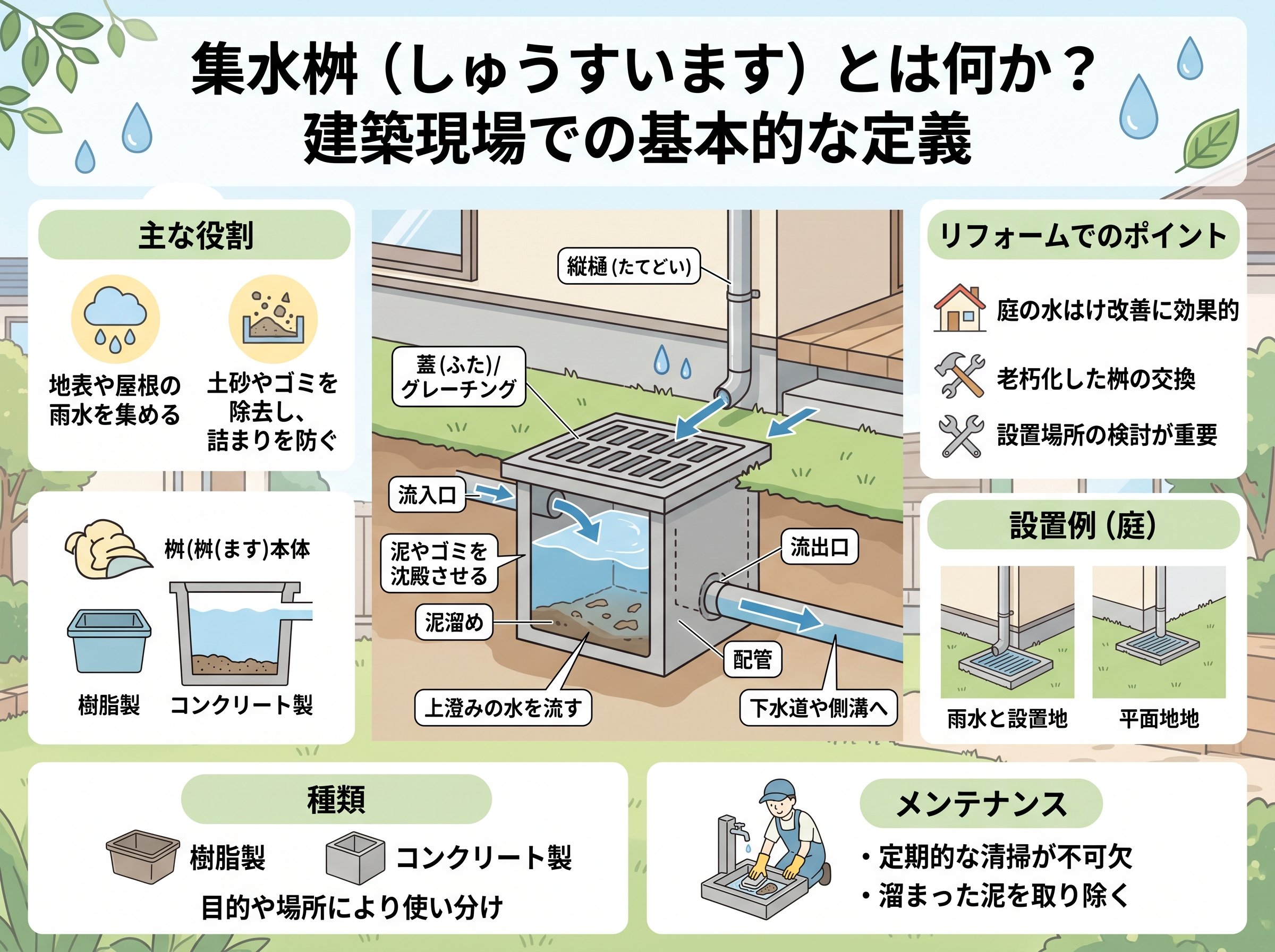 集水桝とは何か：建築現場での基本的な定義