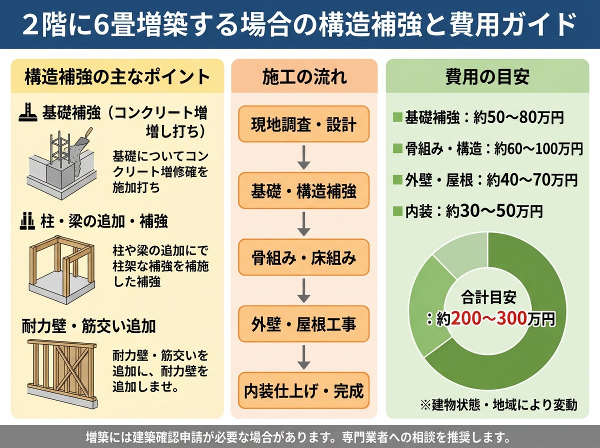 増築 6畳の2階施工時の構造補強と費用